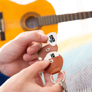 Personalised Initials Guitar Plectrum / Pick Keyring