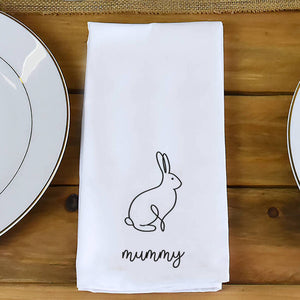 Personalised Linear Easter Bunny Rabbit Napkin