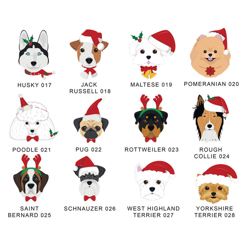 Personalised Merry Woofmas Dog Breed and Name Christmas Decoration