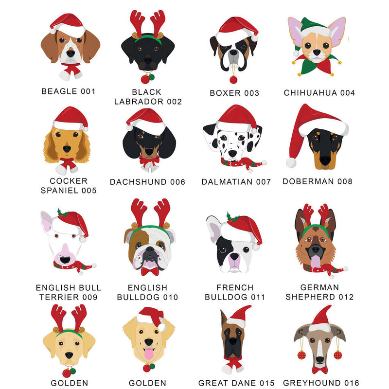 Personalised Merry Woofmas Dog Breed and Name Christmas Decoration