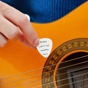 Personalised Message Guitar Plectrum / Pick Keyring