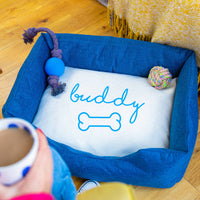 Personalised Name and Bone Dog Pet Bed