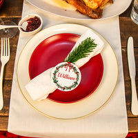 Personalised Name in Wreath Christmas Place Setting