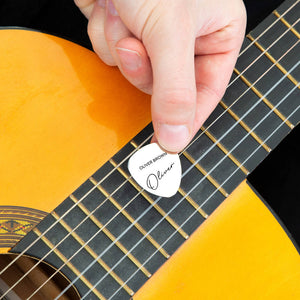 Personalised Name And Signature Guitar Plectrum / Pick