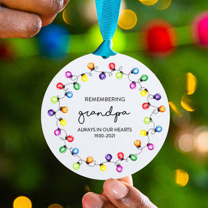 Personalised Remembrance Christmas Tree Decoration