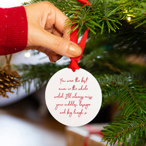 Personalised Robin Remembrance Christmas Decoration