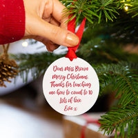 Personalised Thank You Teacher Christmas Decoration