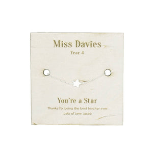 Personalised Teacher 'You're A Star' Bracelet