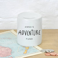 Personalised Travelling Holiday Money Box