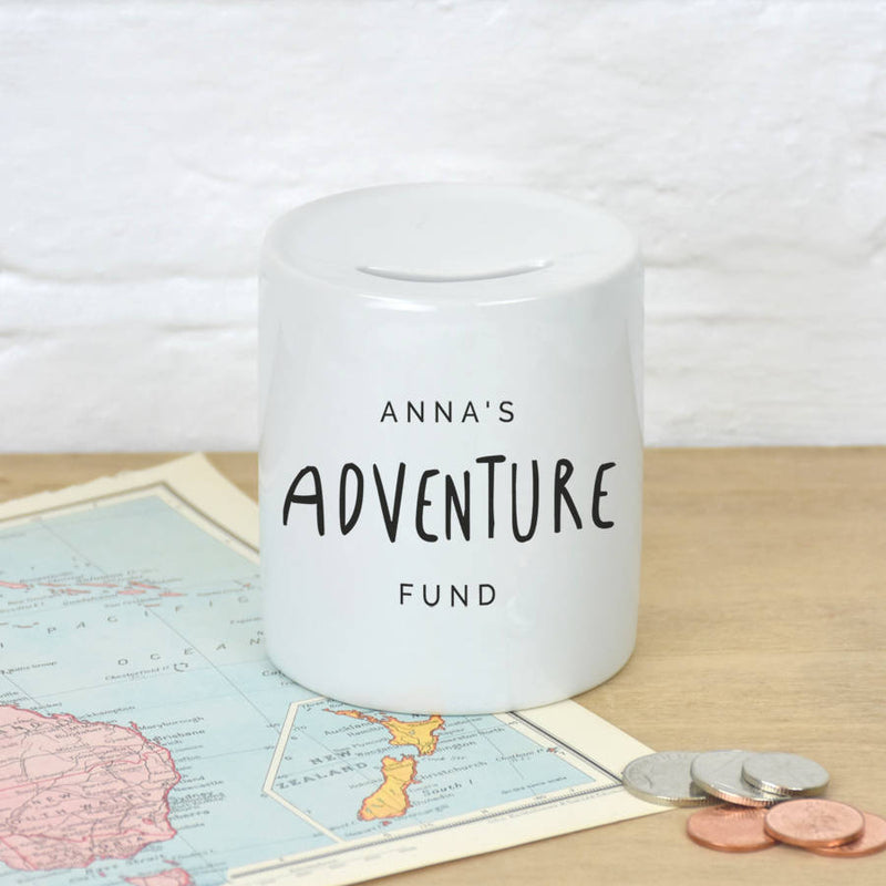 Personalised Travelling Holiday Money Box