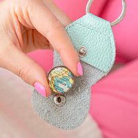 Personalised Vintage Map Token Keyring For Her