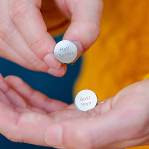 Personalised Circle Cufflinks