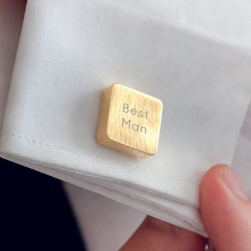 Personalised Wedding Square Cufflinks
