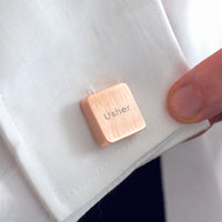 Personalised Wedding Square Cufflinks