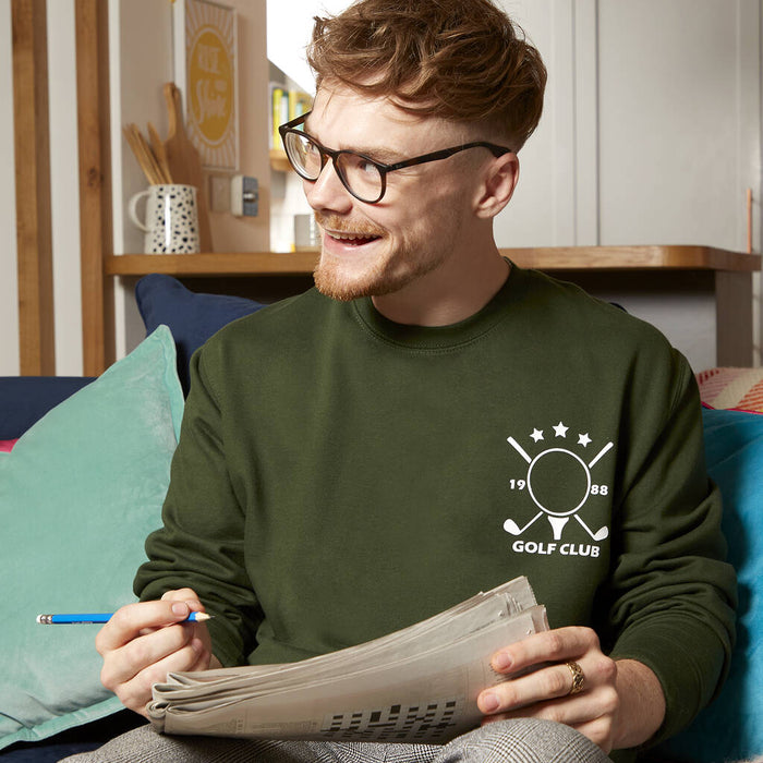 Personalised Year Golf Mens Sweatshirt