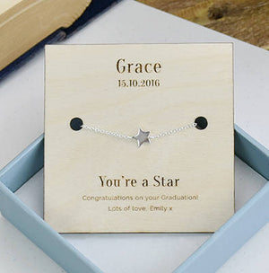 You're A Star' Personalised Sterling Silver Bracelet