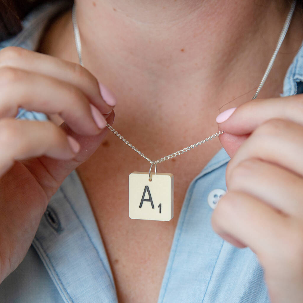 Personalised necklace letter sale