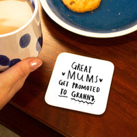 Great Mums & Dad Get Promoted' Coaster Set