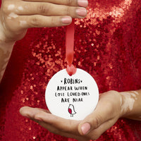 Remembrance Robins Appear Ceramic Christmas Decoration