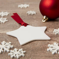 Remembrance Robins Appear Ceramic Star Christmas Decoration