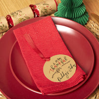 Gratitude Reusable Gold Christmas Place Setting
