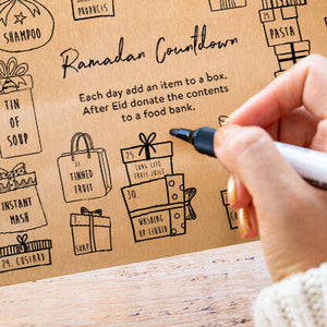 Reverse Ramadan Countdown Reusable Calendar