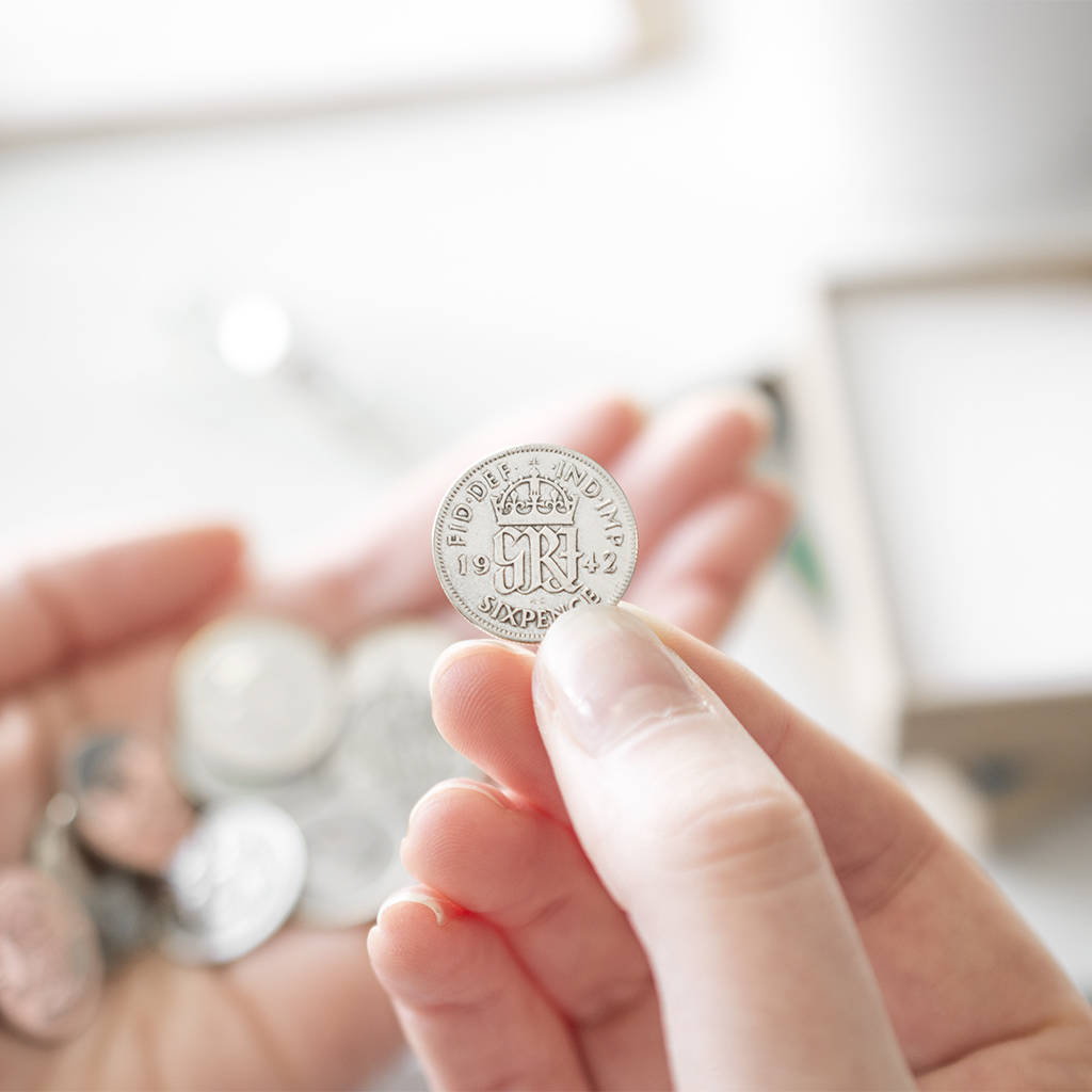 90th Birthday 1935 Sixpence Coin Bangle Bracelet