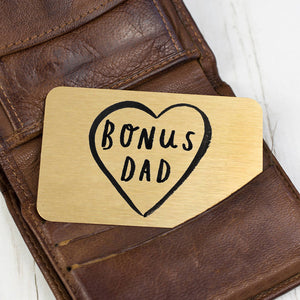 Step Dad 'Bonus Dad' Wallet Card