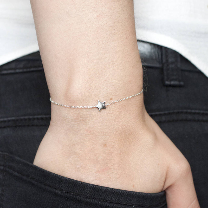 Classic Sterling Silver Star Bracelet