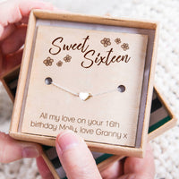 Sweet Sixteen' Personalised Heart Bracelet