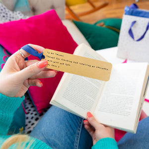 Thank You Teacher Personalised Gold Bookmark