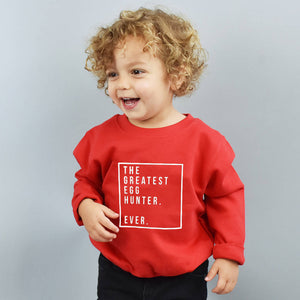 The Greatest Egg Hunter' Children's Jumper Sweatshirt