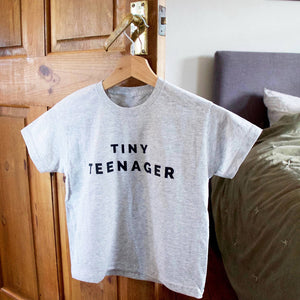 Tiny Teenager' Kids Slogan T-Shirt
