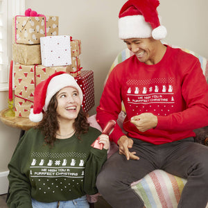 We Wish You A Purrfect Fair Isle Christmas Sweatshirt