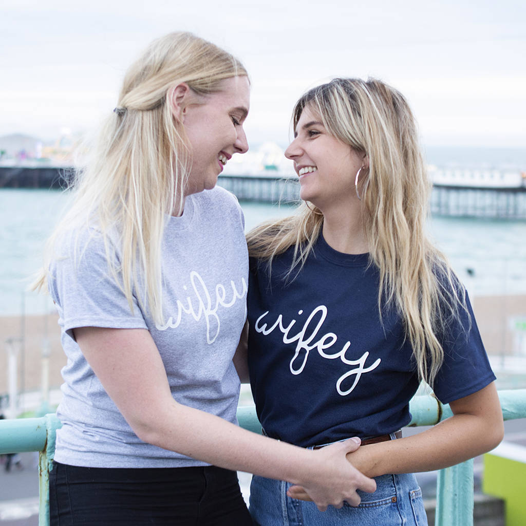 Wedding Hubby And Wifey Couples T-Shirt Set