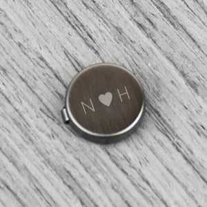 Wedding Initials And Heart Button Covers