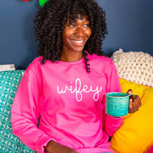 Wifey Hubby Couples Sweatshirt Jumper