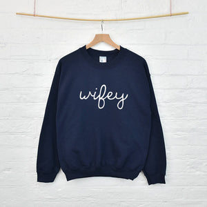 Wifey And Wifey Couples Sweatshirt Jumper