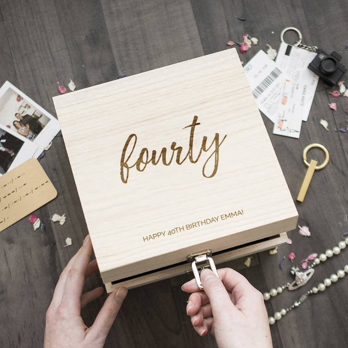 Written Milestone Birthday And Message Memory Box