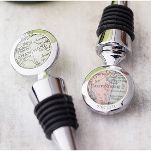 Map Personalised Wine Bottle Stopper